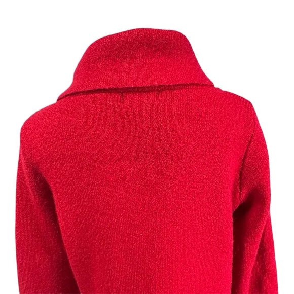 Adrienne Vittadini Red Rhinestone Cardigan Sweater Medium - Picture 5 of 13